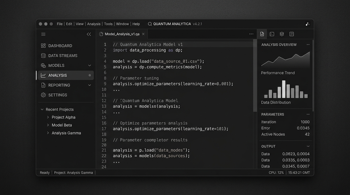 Monochrome Desktop Software Interface